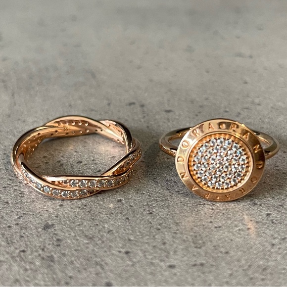 PANDORA SET OF 2 RINGS - Picture 2 of 5